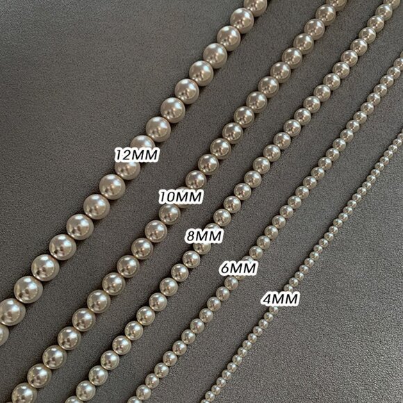 Timeless Classic Single Strand Pearl Necklace with Magnetic Clasp 12mm - Picture 13 of 14